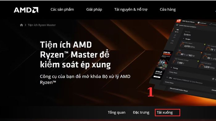 Kích hoạt PBO qua ứng dụng AMD Ryzen Master - bước đầu tiên