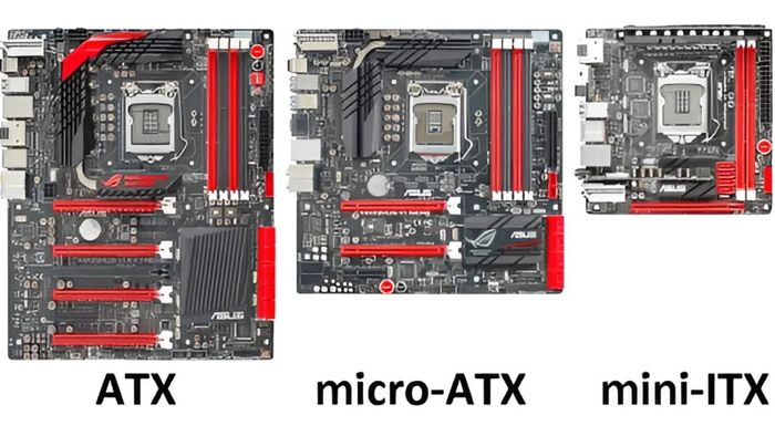 Đối chiếu form factor M-ATX với các chuẩn bo mạch chủ khác trên thị trường