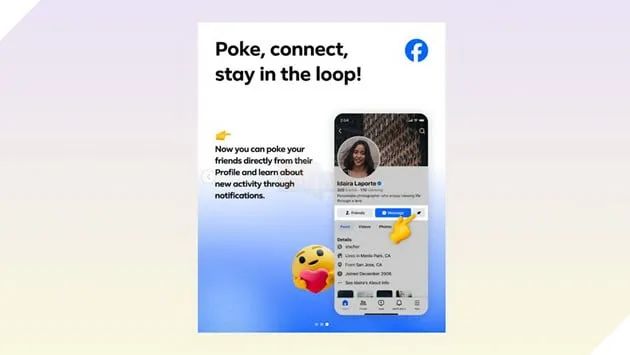 Tính năng 'chọc' huyền thoại chính thức quay lại trên hồ sơ cá nhân Facebook sau hơn 20 năm vắng bóng.