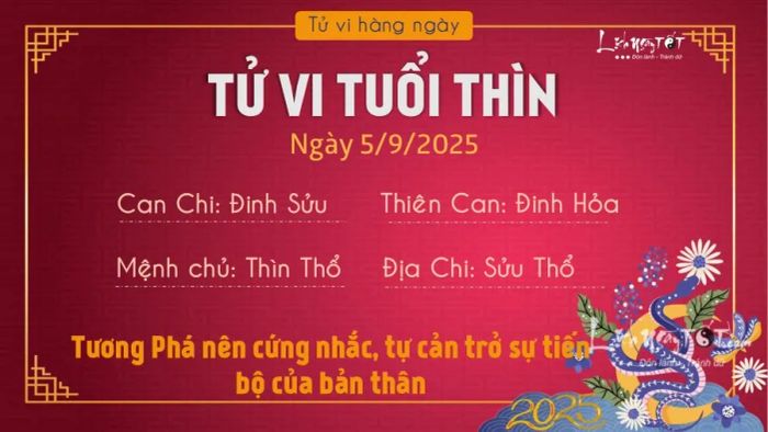 Tử vi hàng ngày 5/9/2025 của 12 con giáp - Thìn