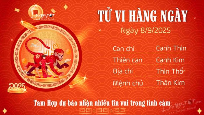 Tử vi ngày 8/9/2025 của 12 con giáp - tuổi Thân mang đến những chỉ dẫn quan trọng về công việc và tài lộc.