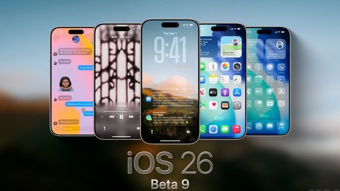 Apple đã phát hành bản iOS 26 beta 9