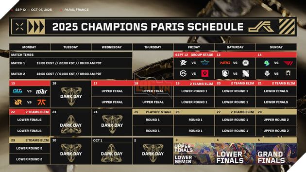 VALORANT Champions 2025: Lịch Trình Thi Đấu Chính Thức Cho Cuộc Hành Trình Chinh Phục Mùa 2
