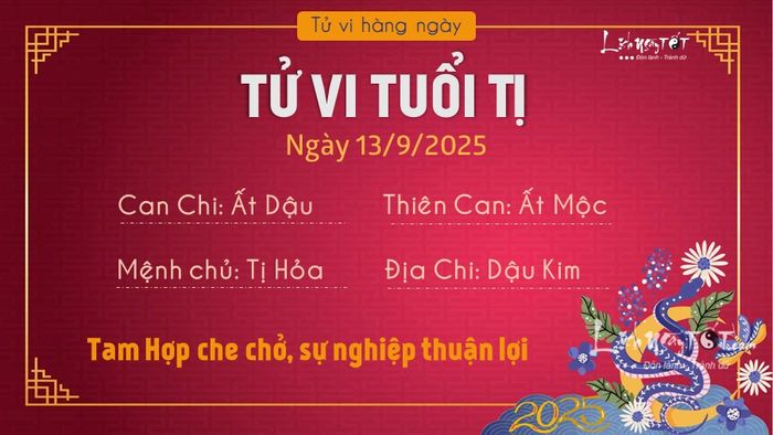 6 Tử vi hàng ngày 13/9/2025 - Tị