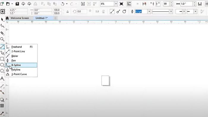 4 công cụ vẽ đường cong trong Corel 8
