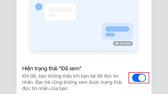 tắt trạng thái đã xem trên Zalo