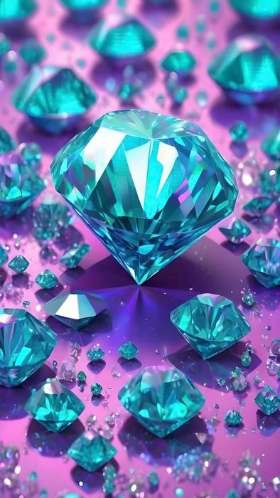 Hình nền kim cương xanh - Phiên bản 6