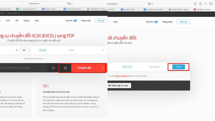 Chuyển đổi file XLSX sang XLS, CSV, PDF trực tuyến 3
