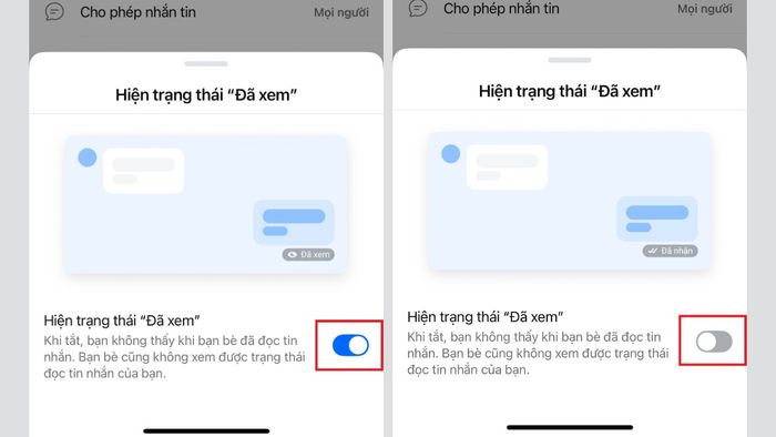 bật hiển thị trạng thái đã xem tin nhắn trên Zalo