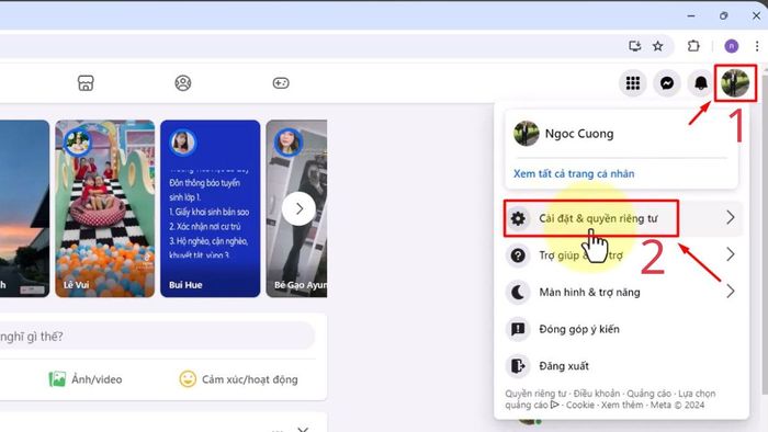 Cách kết bạn lại với người đã chặn trên Facebook qua máy tính - bước 1