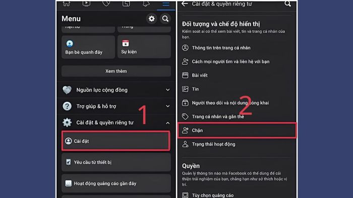 Cách kết bạn lại với người đã chặn trên Facebook qua điện thoại - bước 2
