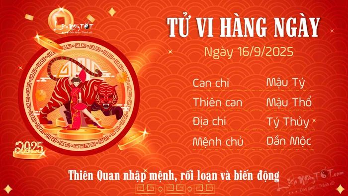 3 Tử vi hàng ngày 16-9-2025 - Dần