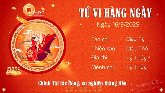 1 Tử vi hàng ngày 16-9-2025 - Tý