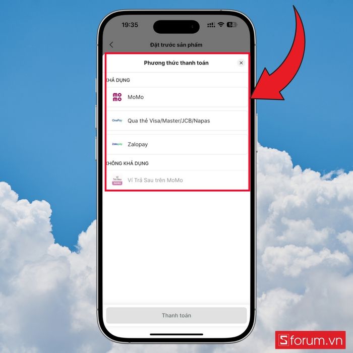 Bước 6 trong hướng dẫn đặt hàng iPhone 17 qua app CellphoneS cực kỳ nhanh chóng.