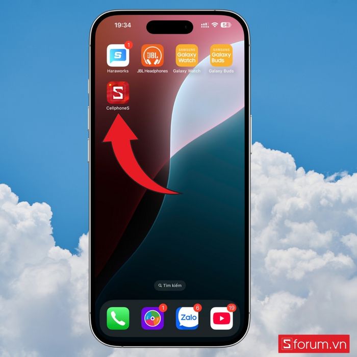 Bước 1 trong hướng dẫn đặt hàng iPhone 17 qua app CellphoneS cực nhanh