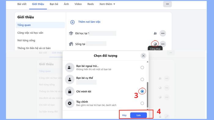 Cách ẩn tài khoản Facebook trên máy tính - Bước 3