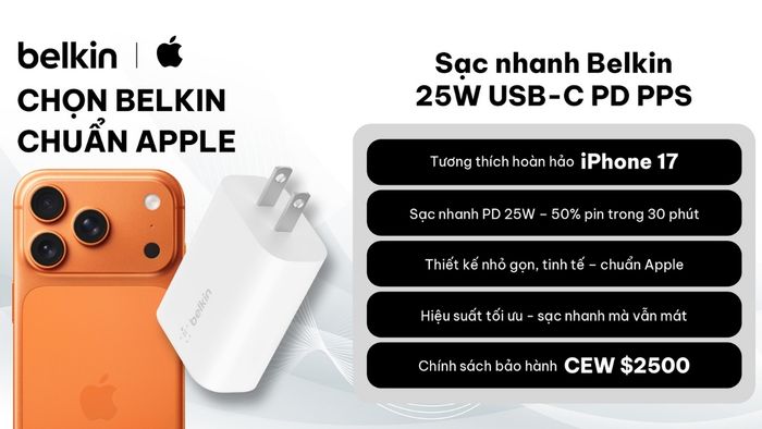 Các sản phẩm của Belkin tuân thủ chuẩn MFi và hoàn toàn tương thích với iPhone.