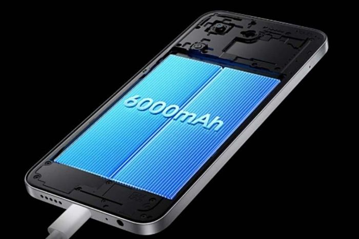 Điện thoại sở hữu viên pin 6000 mAh vô cùng ấn tượng