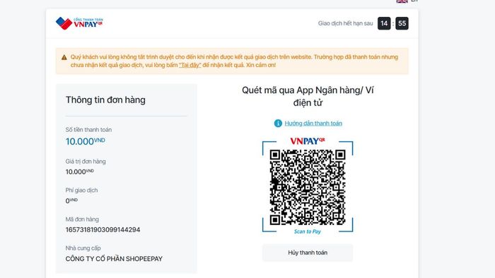 Hướng dẫn nạp sò Delta Force qua ứng dụng ngân hàng - Bước 3