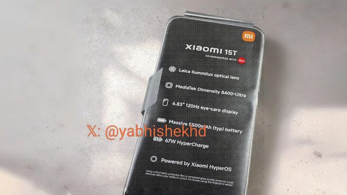 Ảnh thực tế của Xiaomi 15T đã được chia sẻ.