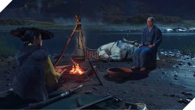 Khám phá các NPC tại điểm cắm trại trong Ghost of Yotei.