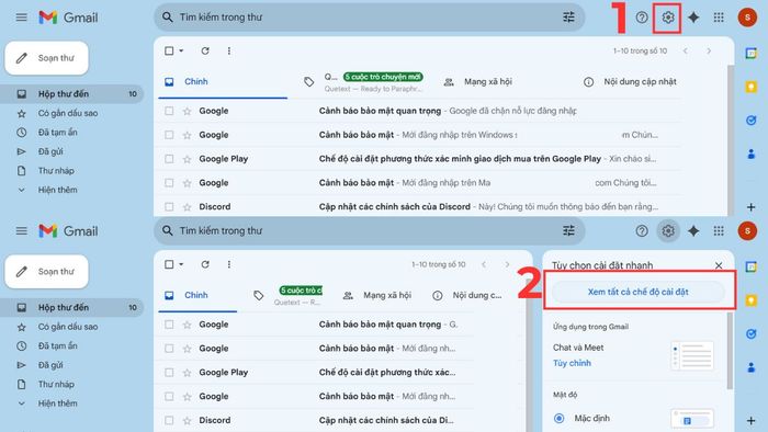 Cách tắt tính năng chuyển tiếp thư tự động trong Email - Bước 1
