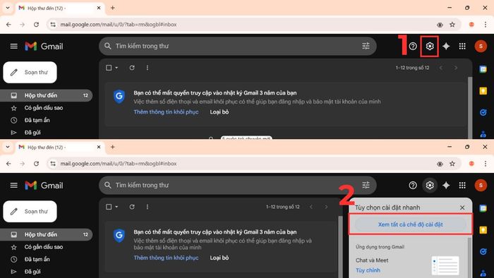 Cách chuyển tiếp tất cả thư mới trong Email - Bước 1