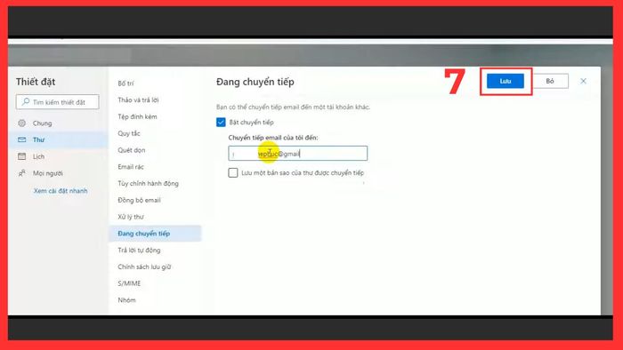 Cách chuyển tiếp thư tự động trong Outlook - Bước 4
