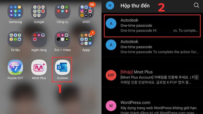 Hướng dẫn cách Forward Mail trong Outlook - Bước 1