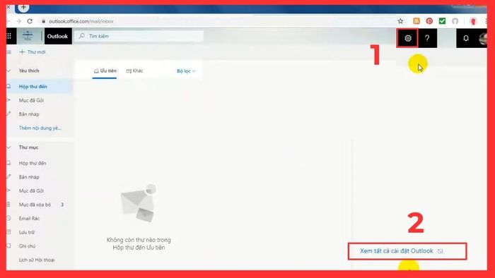 Cách chuyển tiếp thư tự động trong Outlook - Bước 1