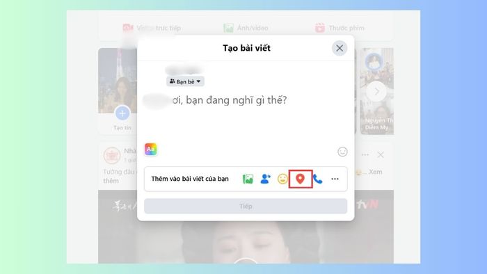 Cách thêm địa chỉ check-in trên trang cá nhân Facebook bằng máy tính - bước 2.1