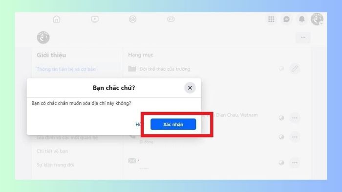 Hướng dẫn chỉnh sửa hoặc xóa địa chỉ trên Facebook - bước 3