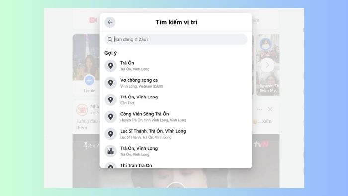 Hướng dẫn thêm địa chỉ check-in trên trang cá nhân Facebook bằng máy tính - bước 3