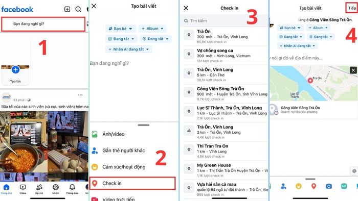 Hướng dẫn thêm địa chỉ check-in trên trang cá nhân Facebook qua điện thoại