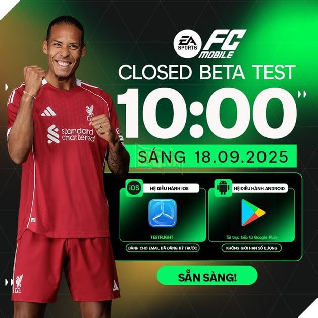 EA SPORTS FC Mobile chính thức mở trải nghiệm sớm (Closed Beta Test) tại Việt Nam dưới sự phát hành của Garena.
