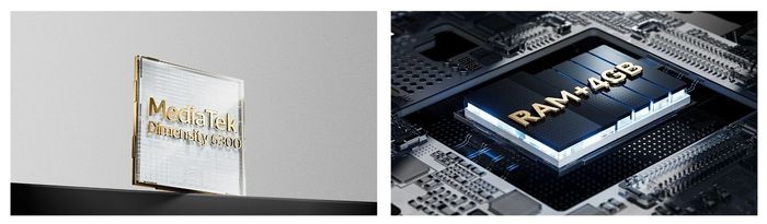 Máy sử dụng chip Dimensity 6300, mang lại hiệu năng mạnh mẽ cho người dùng.