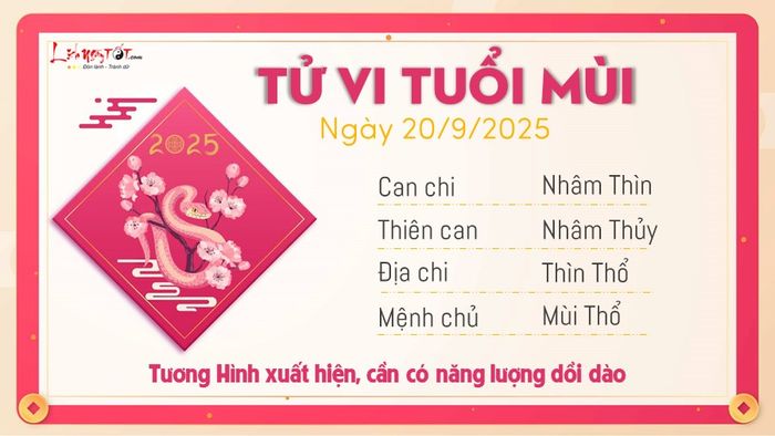 8 Tu vi hang ngay 20-9-2025 - Mui