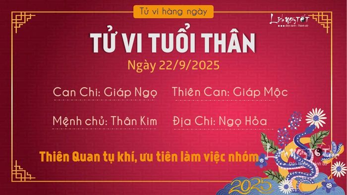 9 Tu vi hang ngay 22-9-2025 - Than