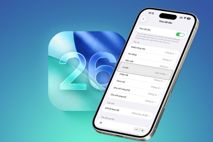 Tính năng lè lưỡi trên iOS 26 có thể thực hiện những thao tác điều khiển iPhone mà không cần chạm vào màn hình, giúp nâng cao trải nghiệm người dùng.