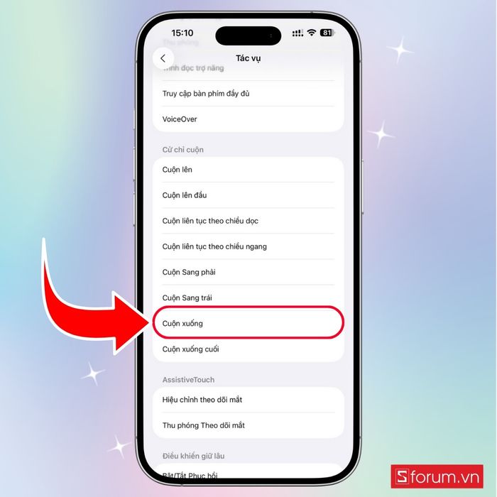 Hướng dẫn kích hoạt và thiết lập tính năng lè lưỡi trên iOS 26 - Bước 4