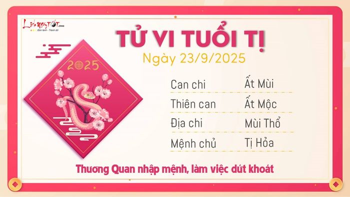 6 Tử vi hàng ngày 23/9/2025 - Tuổi Tị