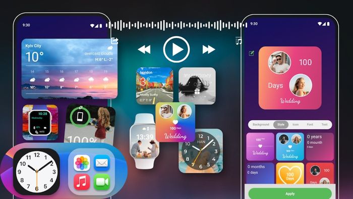 Tạo widget cho Android với các kiểu widget phong phú, tùy chỉnh giao diện và các thành phần UI theo phong cách cá nhân của bạn.