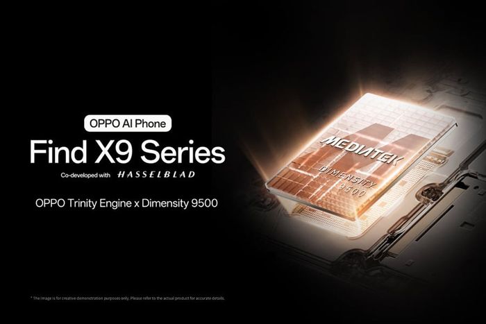 Dòng Find X9 sẽ trang bị chip Dimensity 9500 mạnh mẽ.