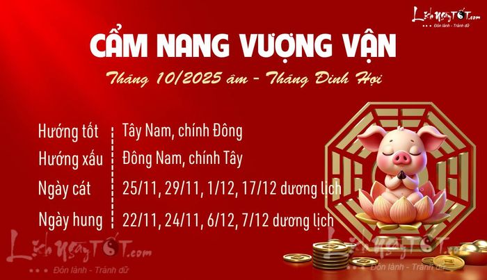 Cẩm nang vượng vận tháng 10 âm lịch.