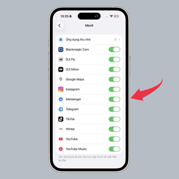 Cách tắt biểu tượng chấm cam trên iPhone 17 Pro Max - bước 4