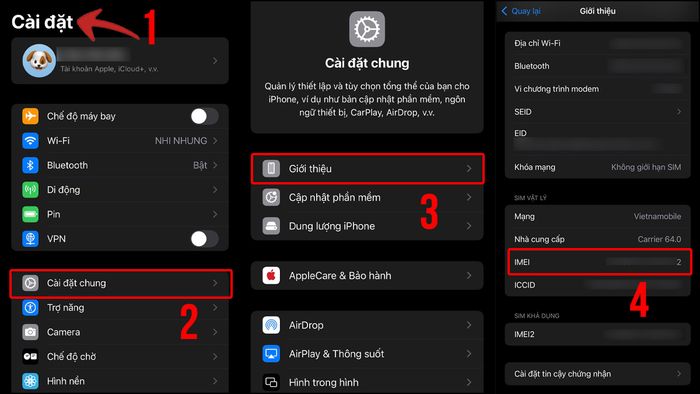 Cách kiểm tra iPhone đã được Active hay chưa - Bước 2