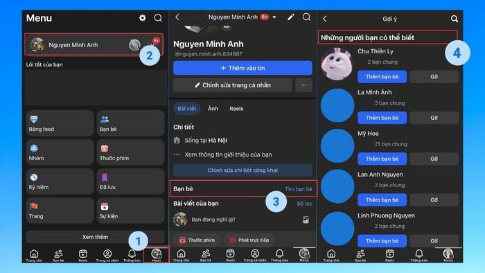Hướng dẫn xem gợi ý kết bạn trên Facebook trên điện thoại