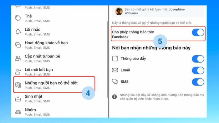 Hướng dẫn bật/tắt gợi ý kết bạn trên Facebook trên điện thoại - bước 3