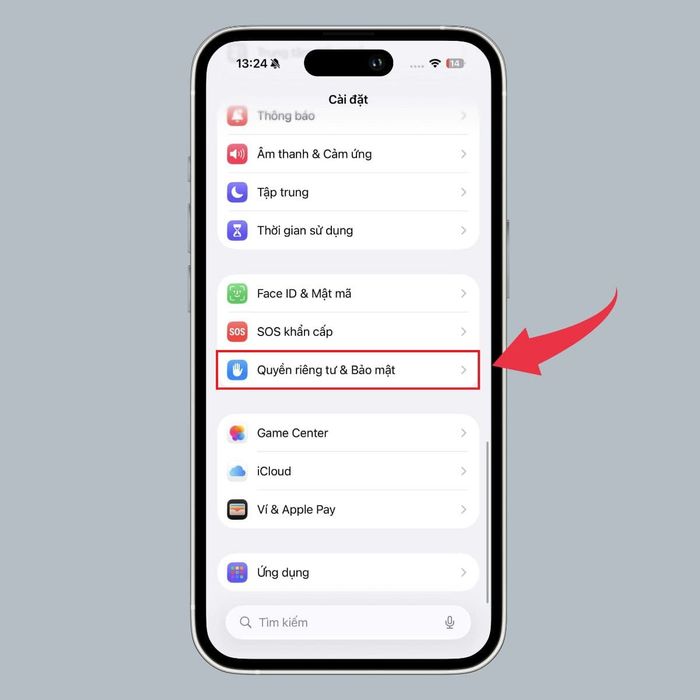 Cách tắt biểu tượng chấm cam trên iPhone 17 Pro Max - bước 2