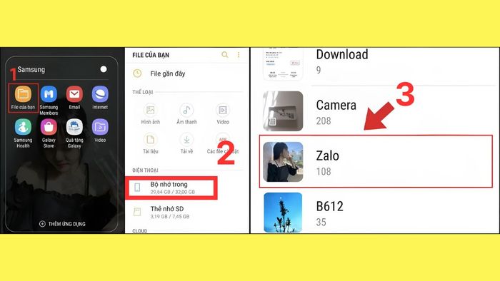 xác định vị trí lưu file tải về từ Zalo trên Android